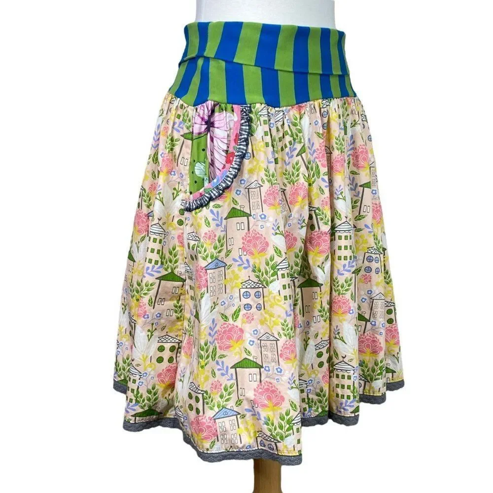 Matilda Jane Homeward Bound Mixed Print Skirt Women's Medium